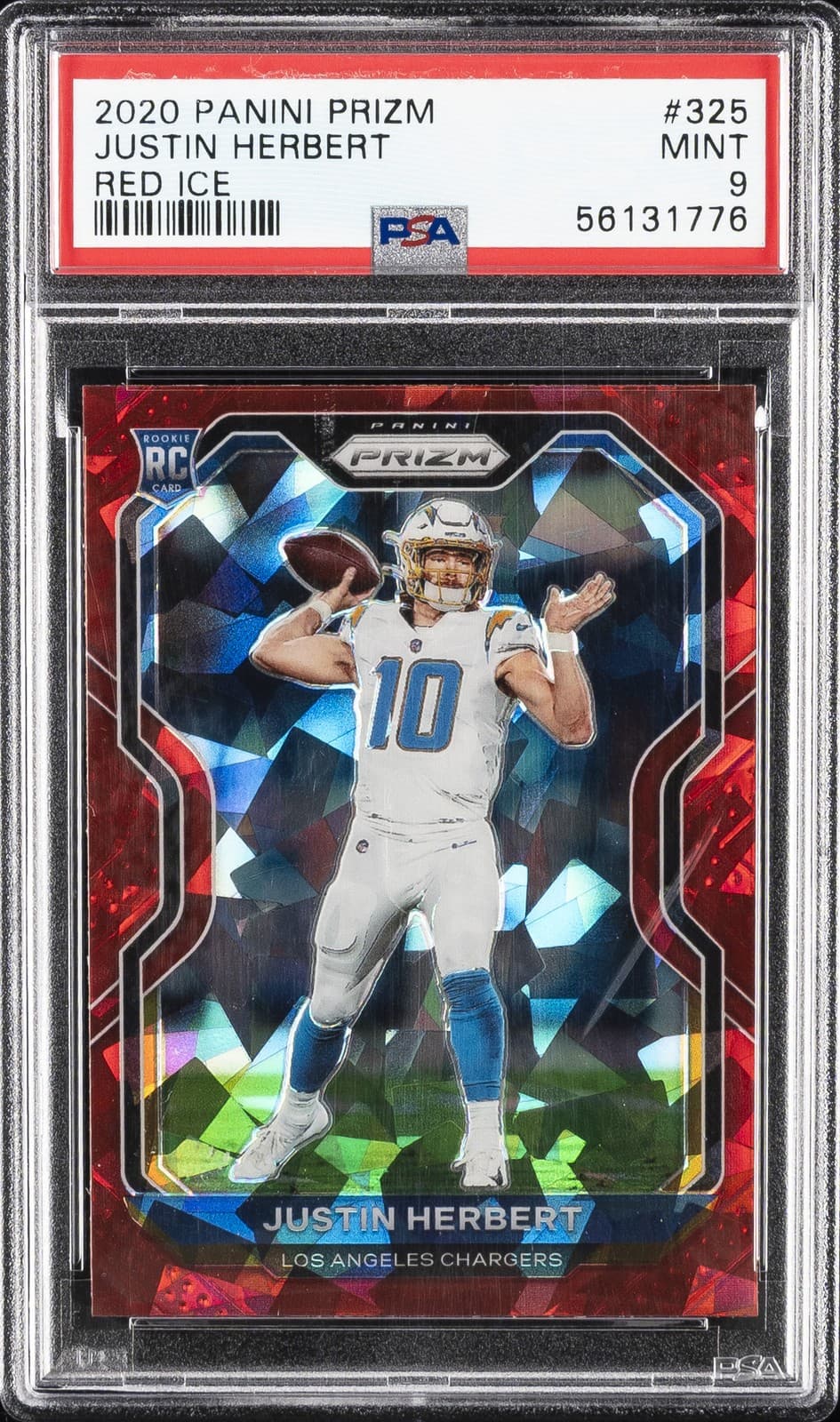 RED ICE JUSTIN HERBERT 2020 Panini Prizm 2020 Panini Prizm example 2
