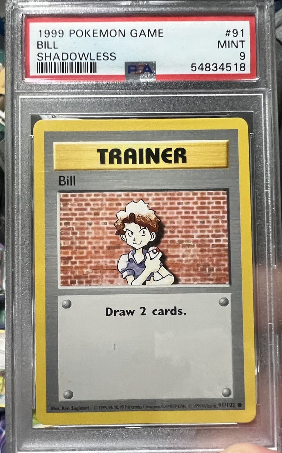 POKEMON SET SHADOWLESS BILL 1999 Unknown 1999 Unknown