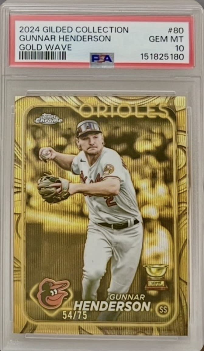 Gunnar Henderson Gilded 2024 Topps 2024 Topps gold-wave