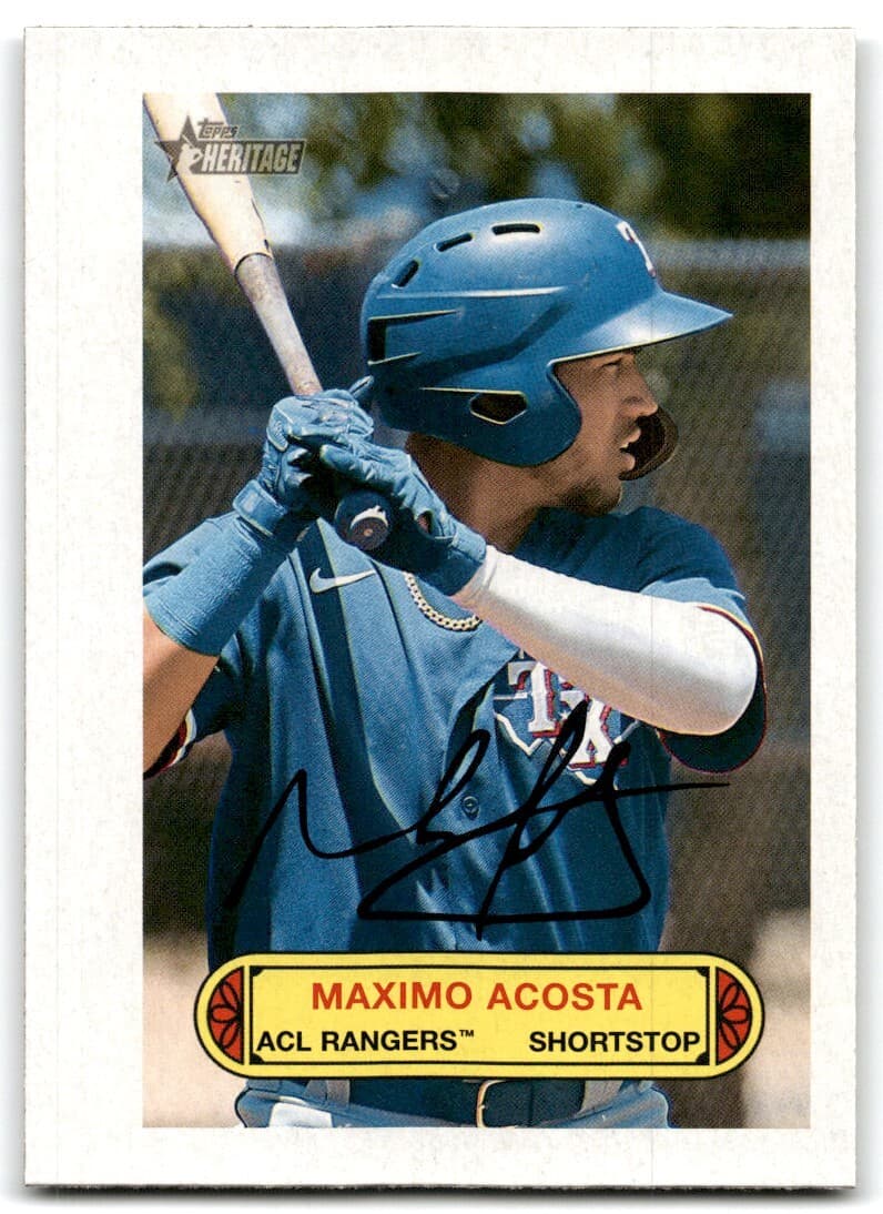 MINOR LEAGUE BASEBALL PIN-UP M 2022 Topps Heritage 2022 Topps Heritage
