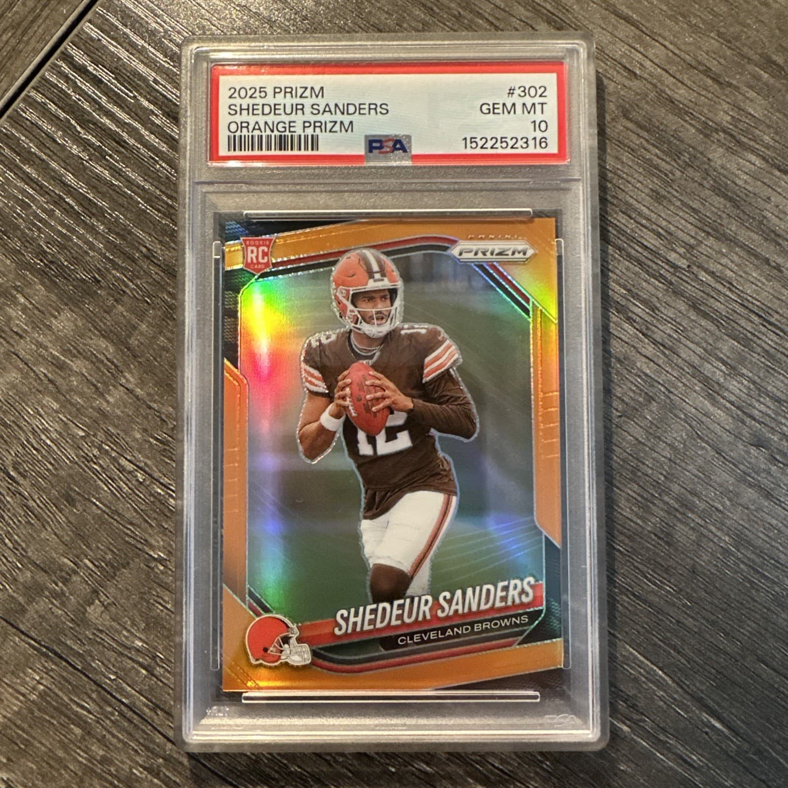 Shedeur Sanders Orange 2025 Panini Prizm 2025 Panini Prizm orange
