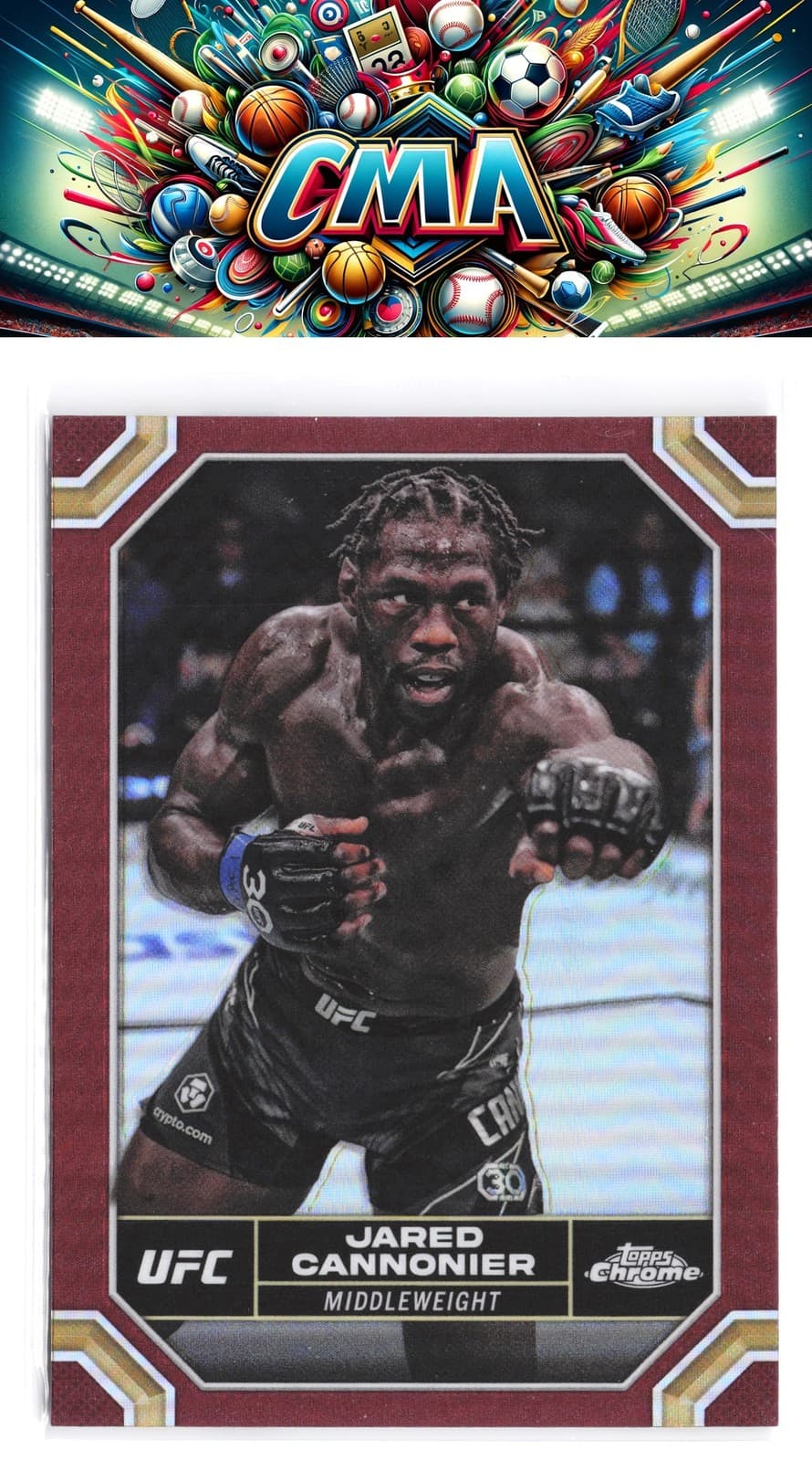 Jared Cannonier Magenta 2024 Topps Chrome 2024 Topps Chrome refractor
