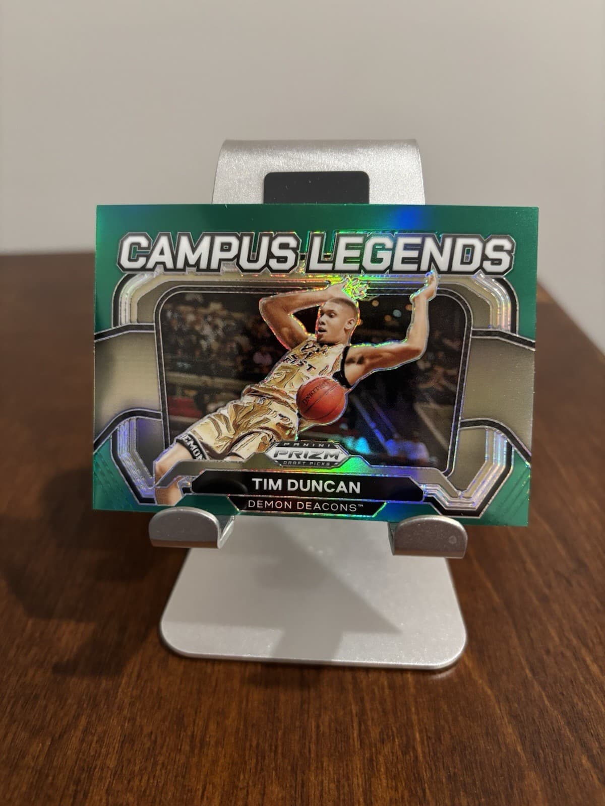 Tim Duncan Draft 2024 Panini 2024 Panini green-refractor
