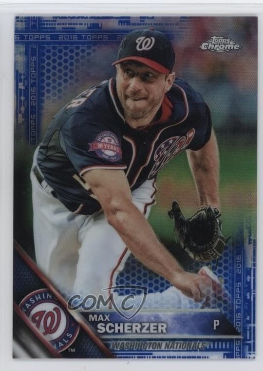 Blue Max Scherzer 2016 Topps Chrome 2016 Topps Chrome blue-refractor