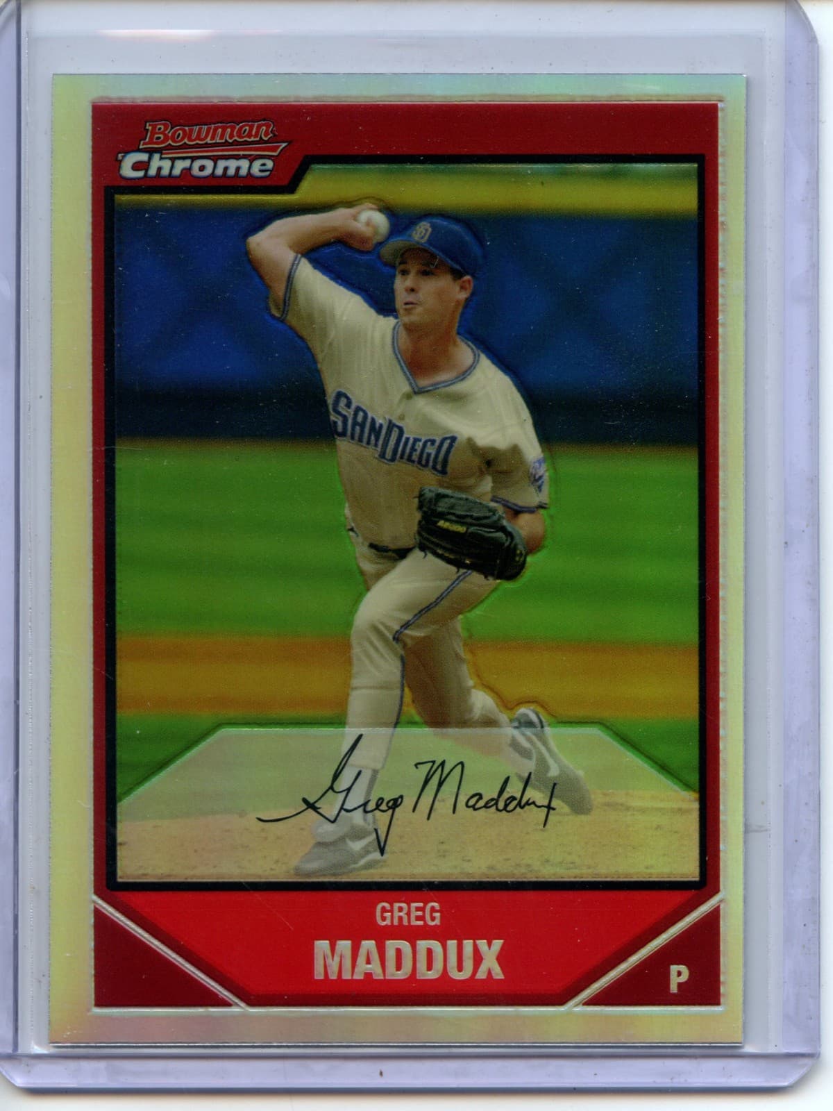Baseball Greg Maddux 2007 Bowman Chrome 2007 Bowman Chrome refractor