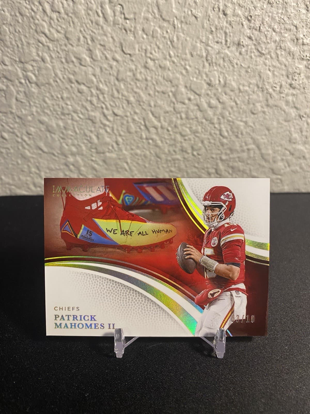 Cleats Patrick Mahomes 2025 Panini Immaculate 2025 Panini Immaculate blue example 2