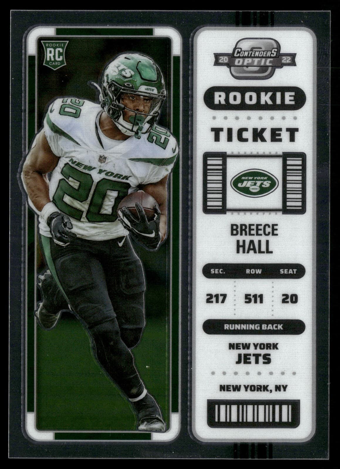 Optic Breece Hall 2022 Panini Contenders 2022 Panini Contenders