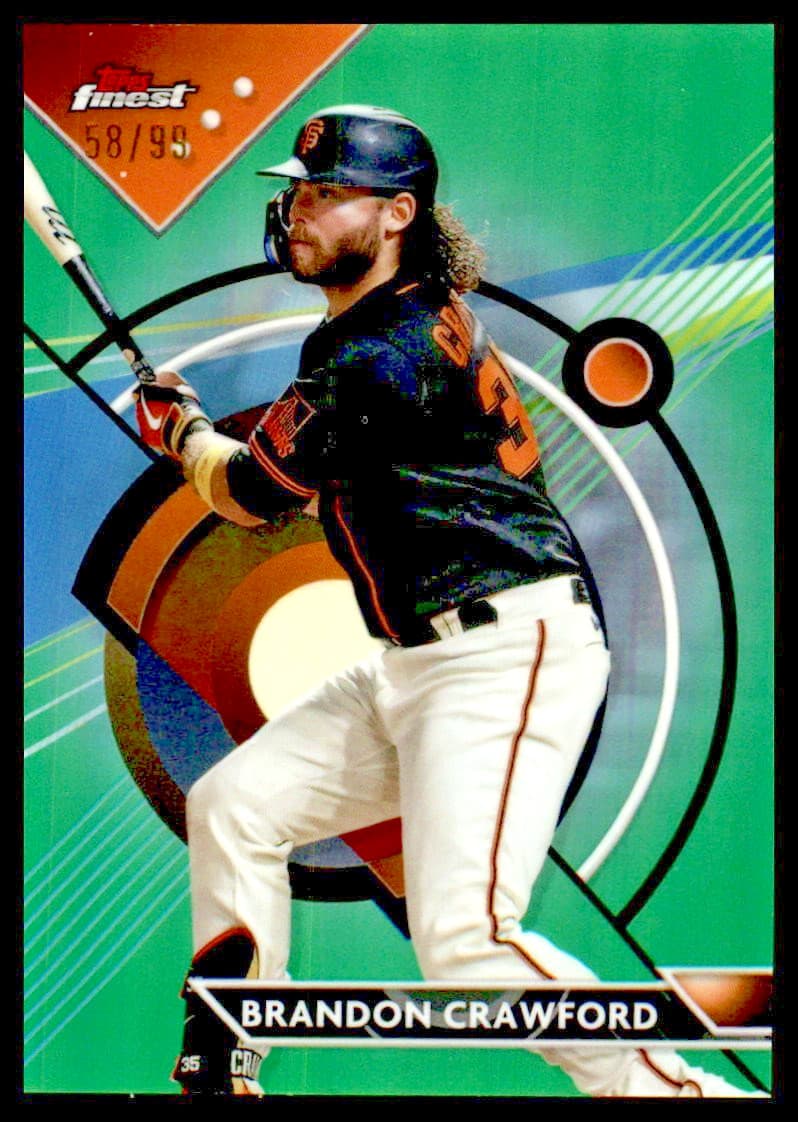 Brandon Crawford Green 2023 Topps Finest 2023 Topps Finest