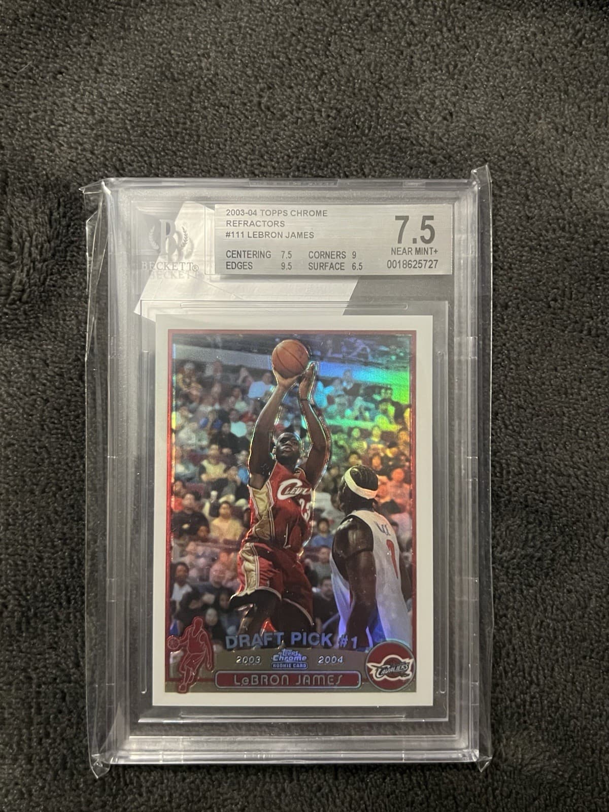 Lebron James Cavs 2003 Topps Chrome 2003 Topps Chrome refractor