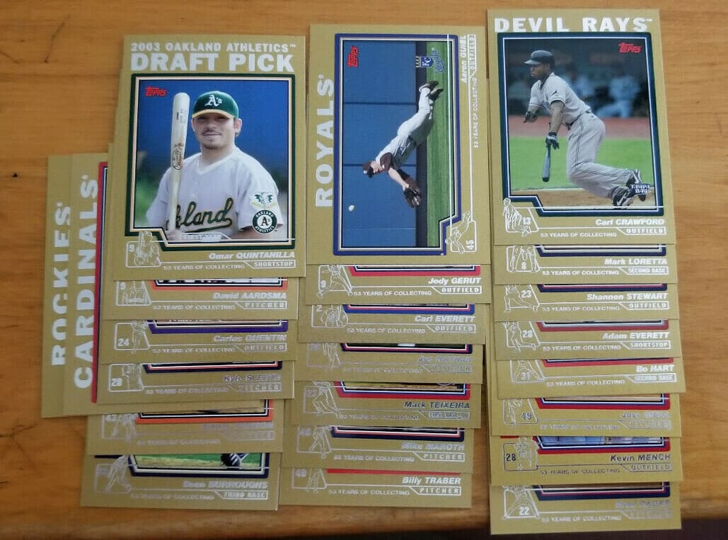 Gold baseball birthdate serial 2004 Topps 2004 Topps gold