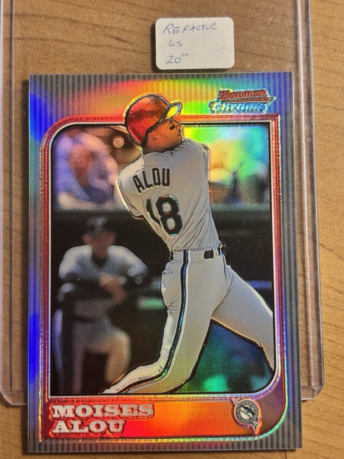 Moises Alou Florida 1997 Bowman Chrome 1997 Bowman Chrome refractor