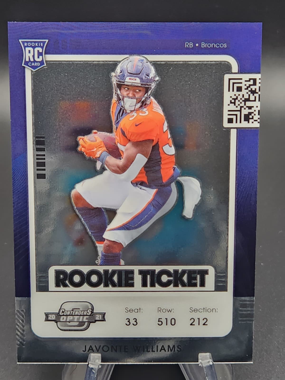 Javonte Williams Optic 2021 Panini Contenders