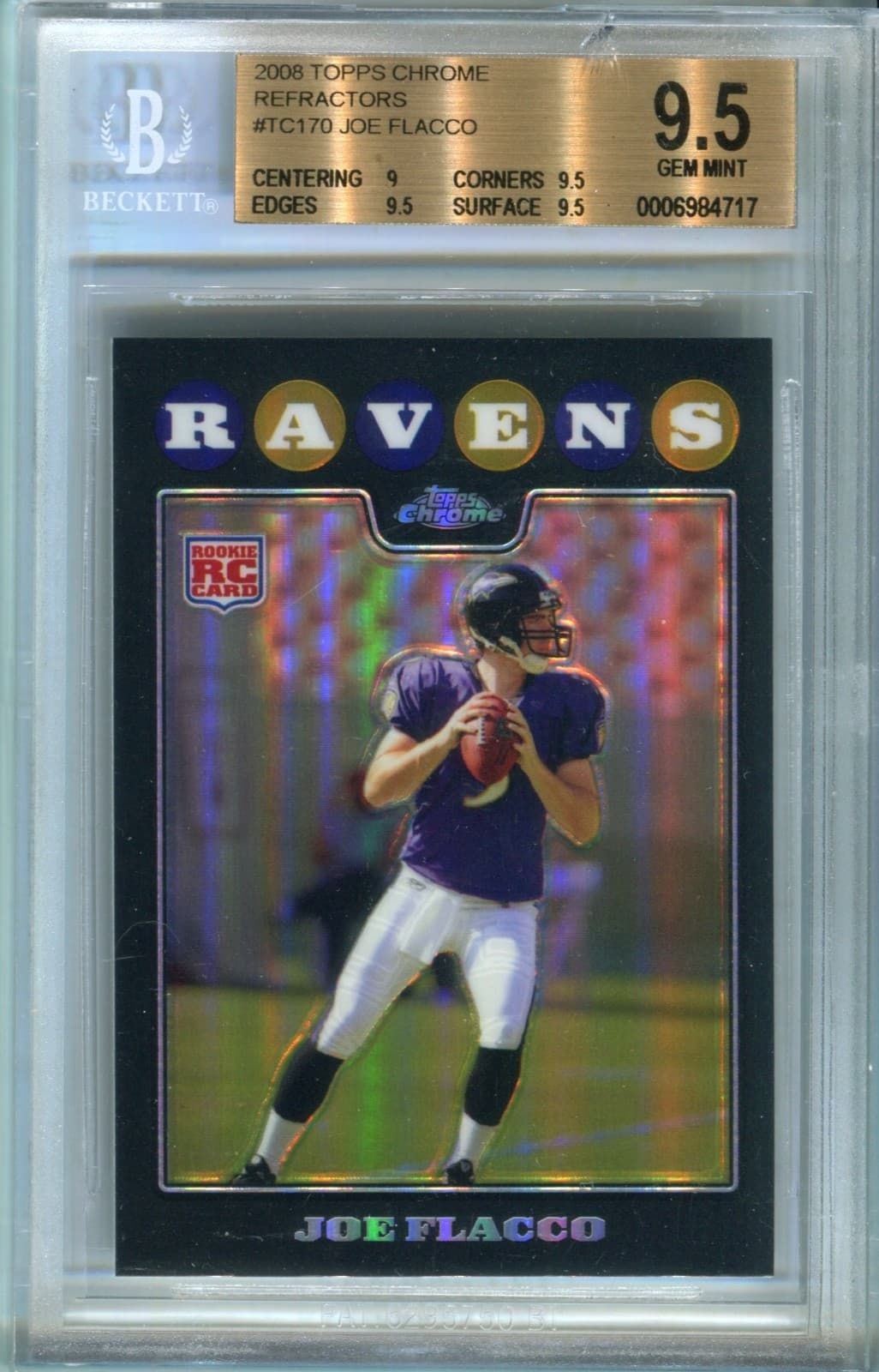 Joe Flacco 2008 Topps Chrome 2008 Topps Chrome refractor