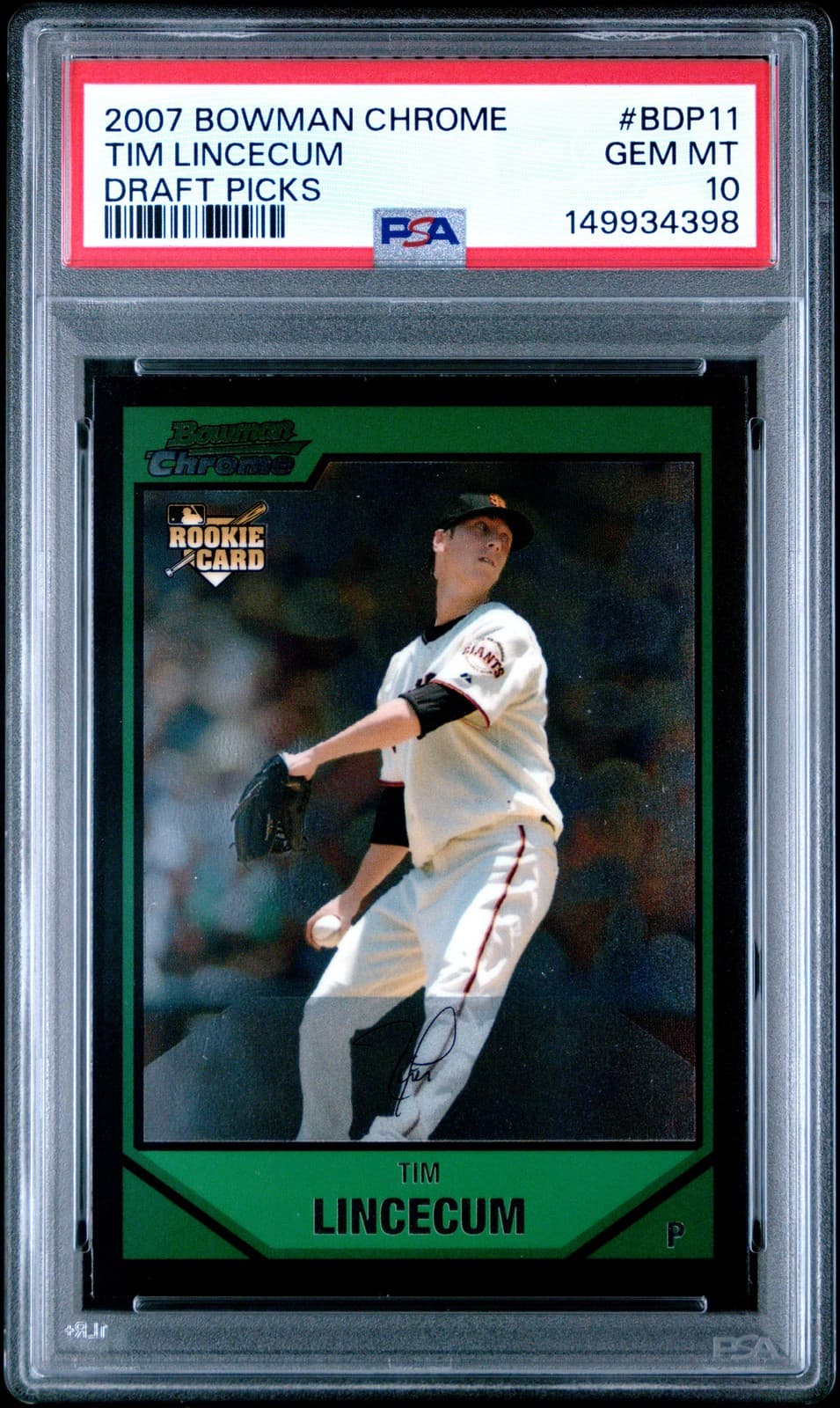 DRAFT PICKS TIM LINCECUM 2007 Bowman Chrome 2007 Bowman Chrome