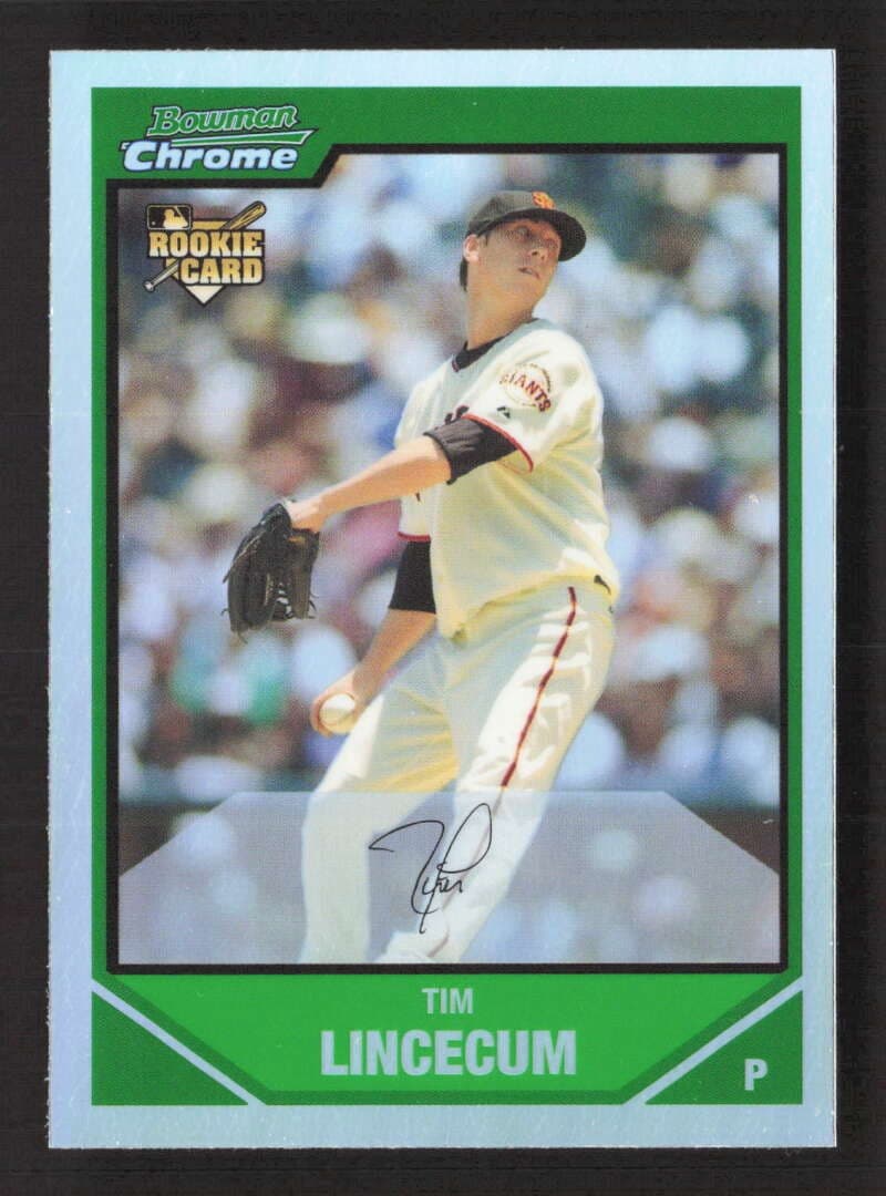Picks Tim Lincecum 2007 Bowman Draft 2007 Bowman Draft refractor