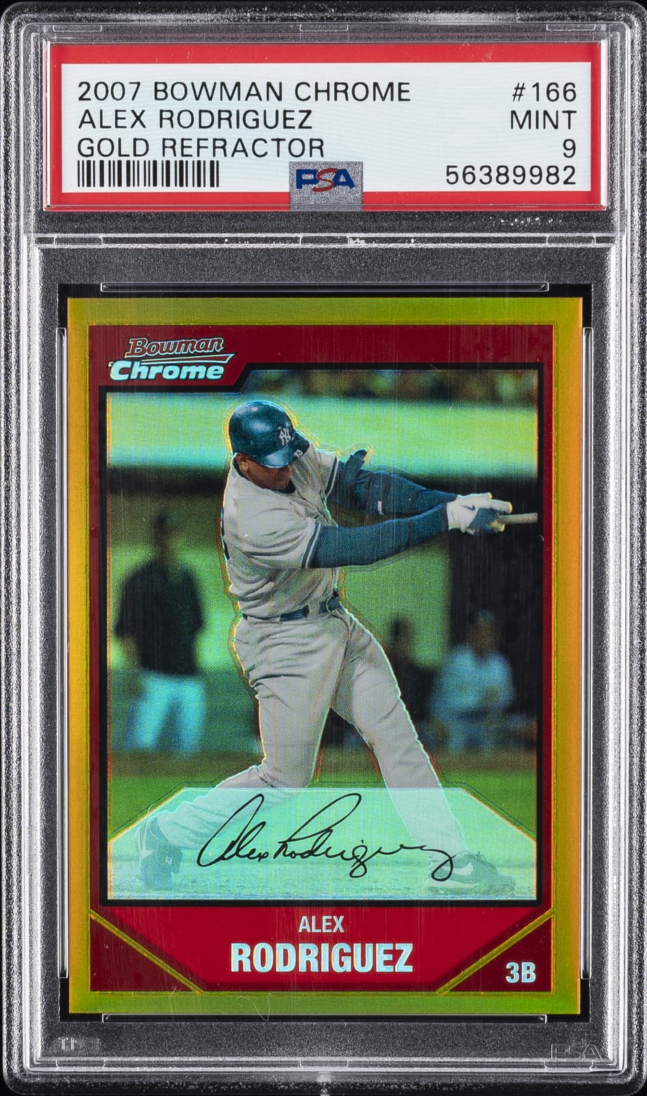 GOLD ALEX RODRIGUEZ #/50 2007 Bowman Chrome 2007 Bowman Chrome gold-refractor