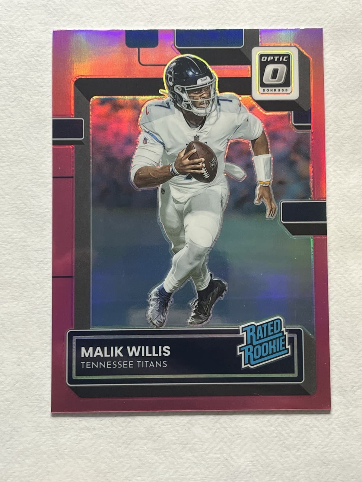 Malik Willis Pink 2022 Donruss Optic