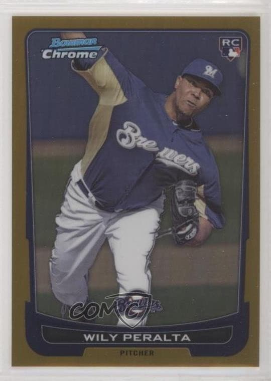 Gold Wily Peralta 2012 Bowman Draft 2012 Bowman Draft gold-refractor