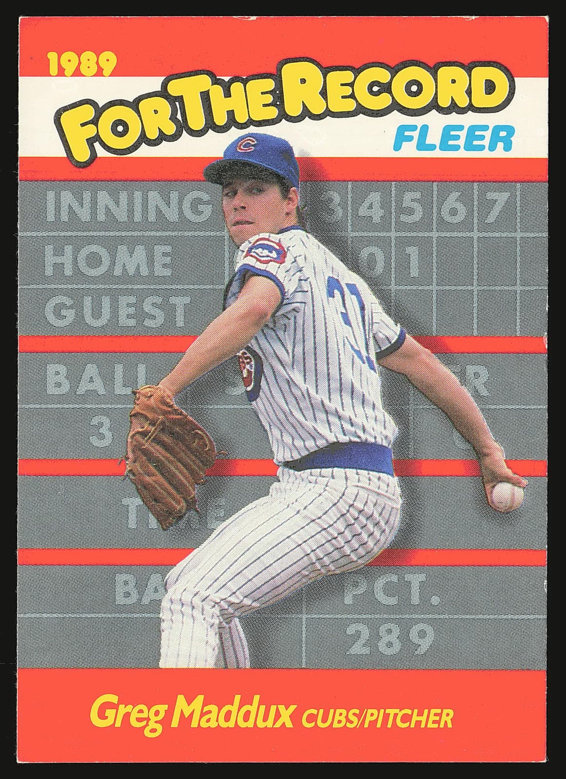 Greg Maddux For 1989 Fleer 1989 Fleer