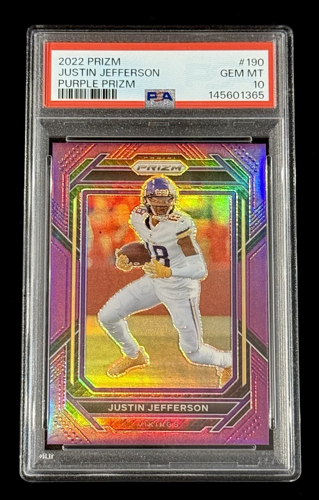 Justin Jefferson Purple 2022 Panini Prizm 2022 Panini Prizm purple