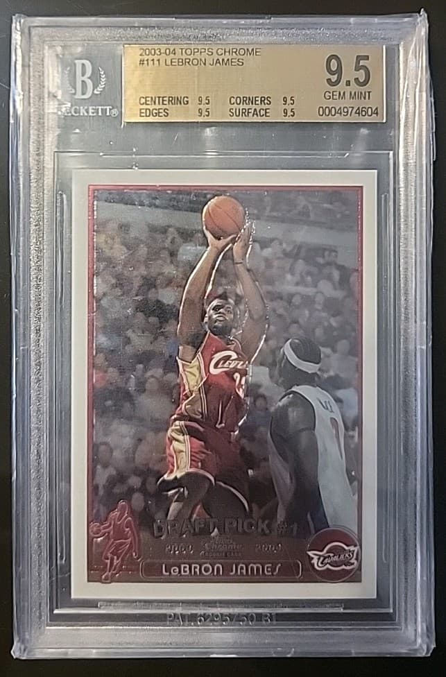 -04 LEBRON JAMES SUB GRADE 9.5 2003 Topps Chrome 2003 Topps Chrome