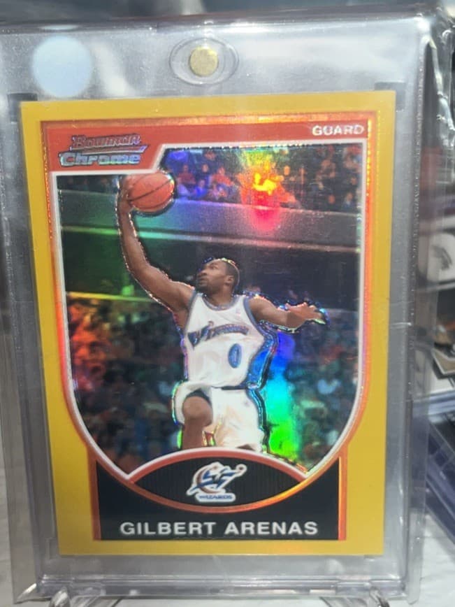 Gold Gilbert Arenas 2007 Bowman Chrome 2007 Bowman Chrome gold-refractor