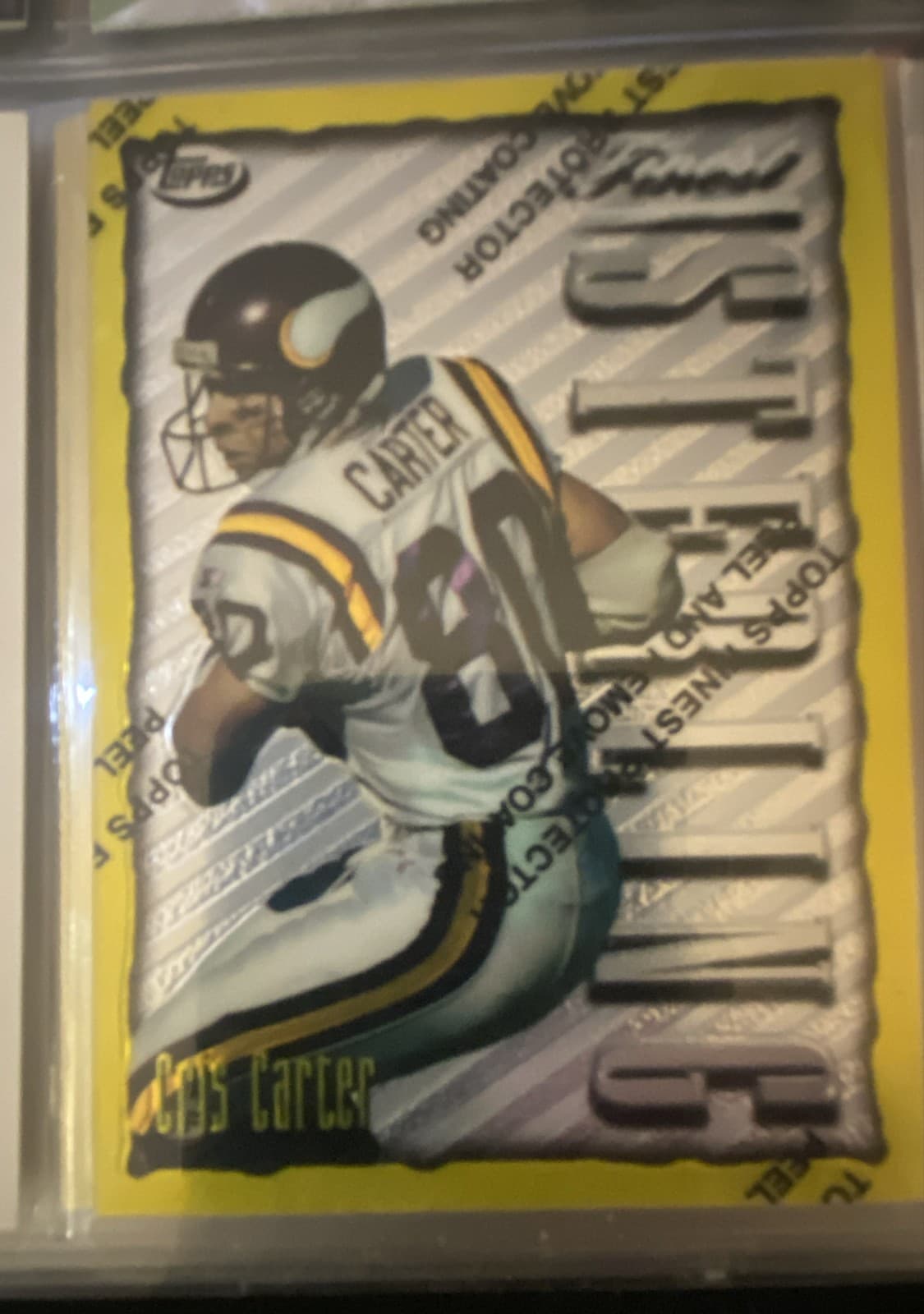 Cris Carter 1996 Topps Finest 1996 Topps Finest refractor