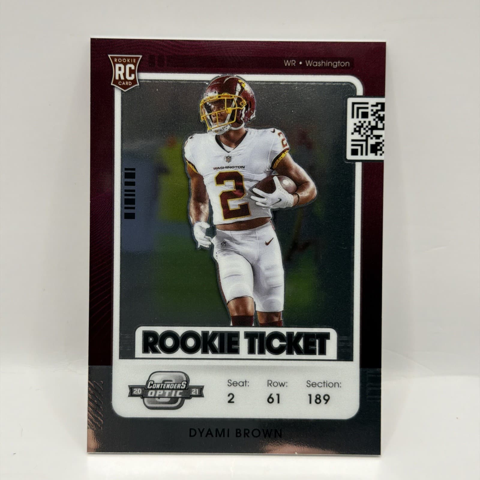 Dyami Brown Optic 2021 Panini Contenders 2021 Panini Contenders