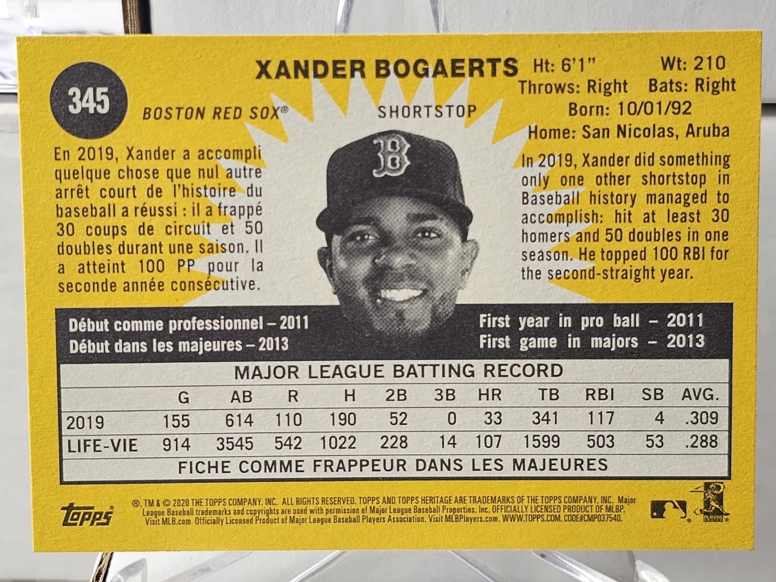 Yellow French Back 2020 Topps Heritage 2020 Topps Heritage