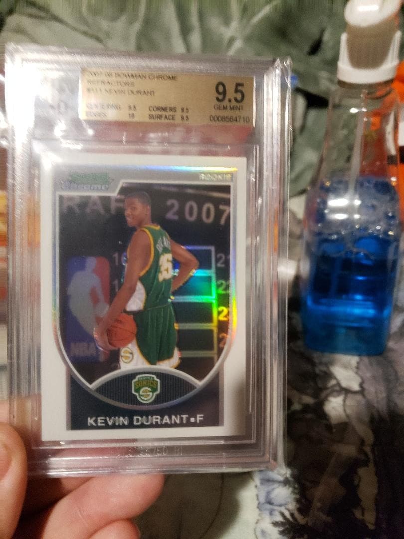 KEVIN DURANT 10 2007 Bowman Chrome 2007 Bowman Chrome refractor