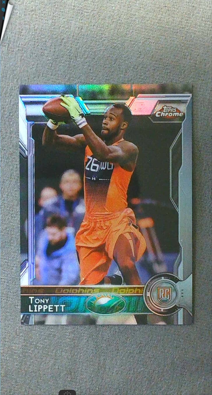 Tony Lippett Dolphins 2015 Topps Chrome 2015 Topps Chrome refractor