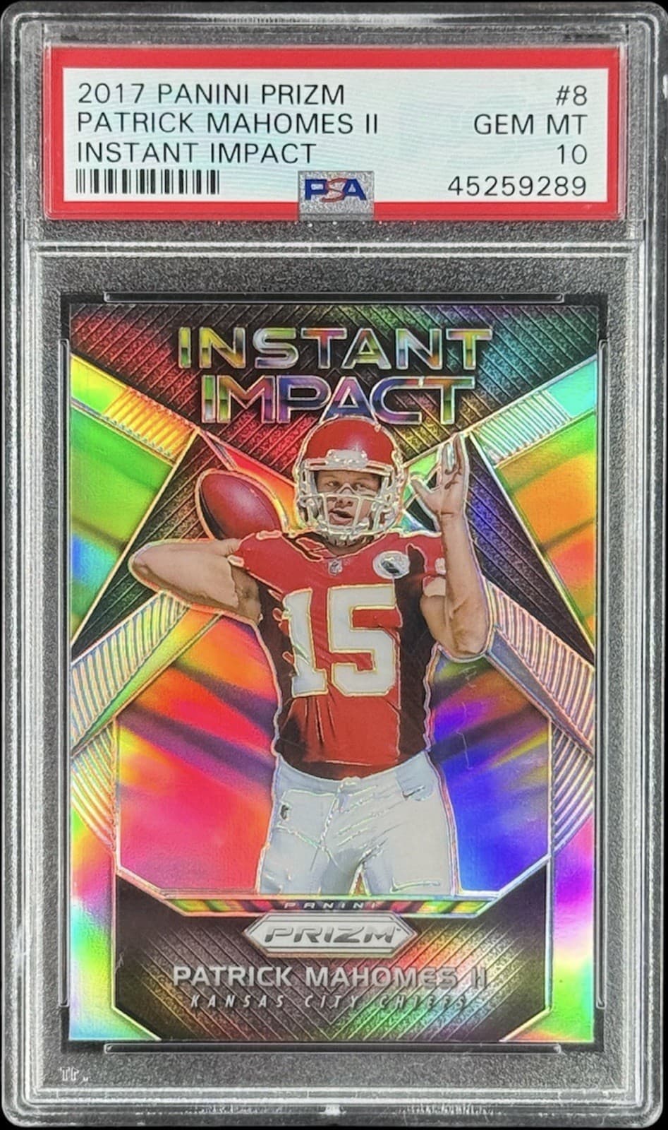 PATRICK MAHOMES INSTANT IMPACT 2017 Panini Prizm