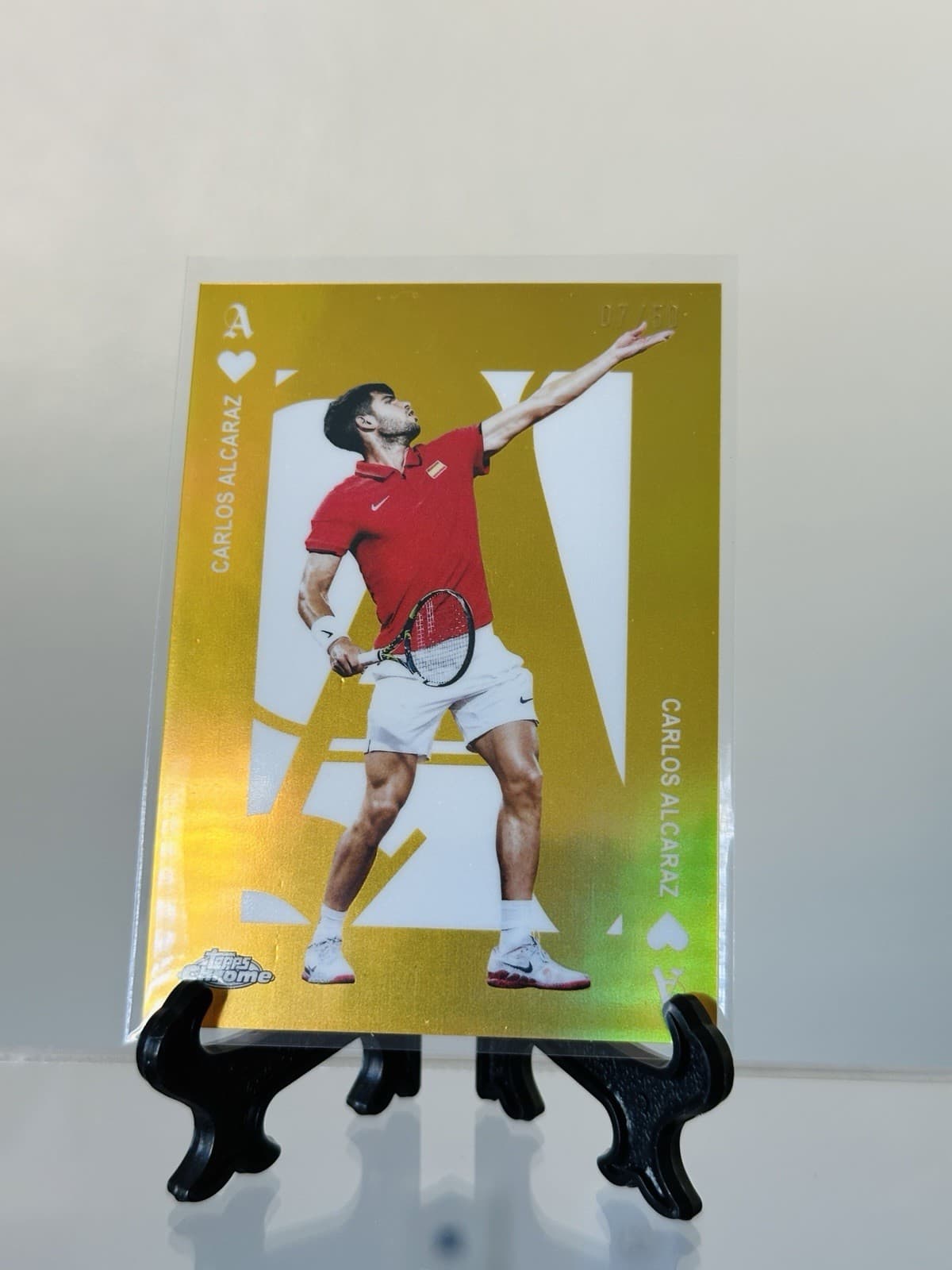 Tennis Carlos Alcaraz 2025 Topps Chrome 2025 Topps Chrome gold-refractor