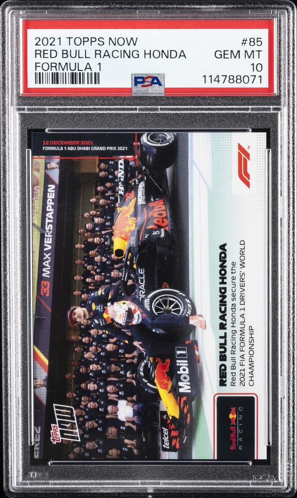 NOW FORMULA 1 RED BULL RACING 2021 Topps 2021 Topps