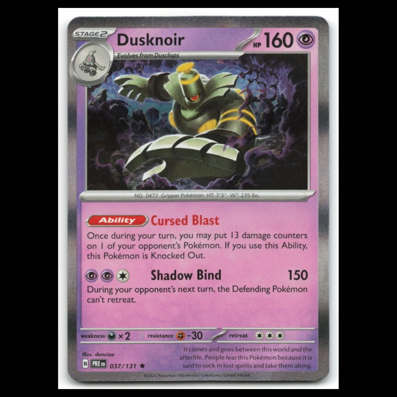 Dusknoir Scarlet 2025 Unknown 2025 Unknown