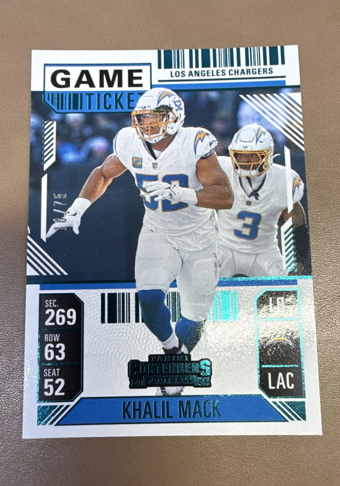 Khalil Mack 2024 Panini Contenders 2024 Panini Contenders blue