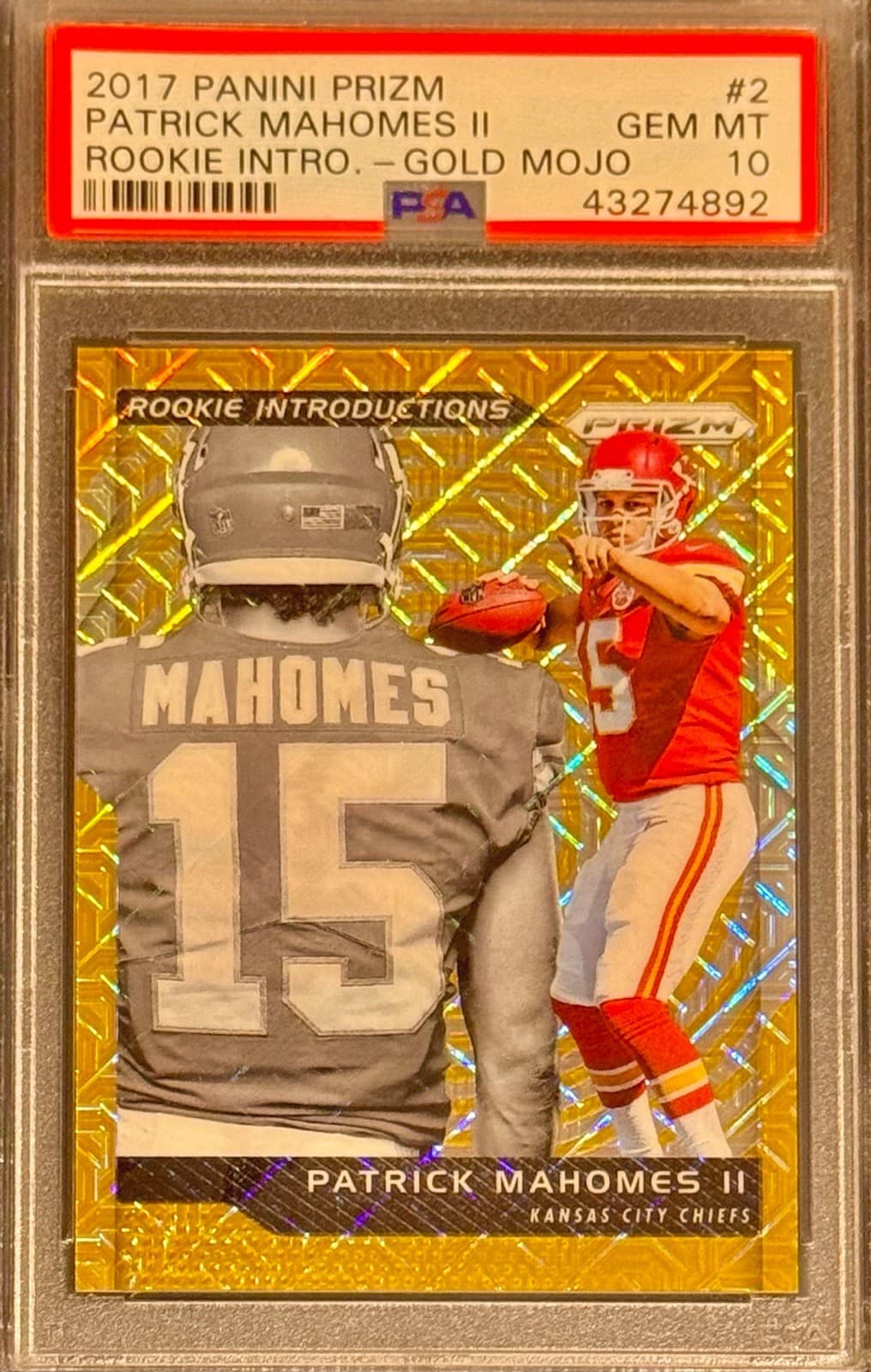 Patrick Mahomes Gold 2017 Panini Prizm 2017 Panini Prizm
