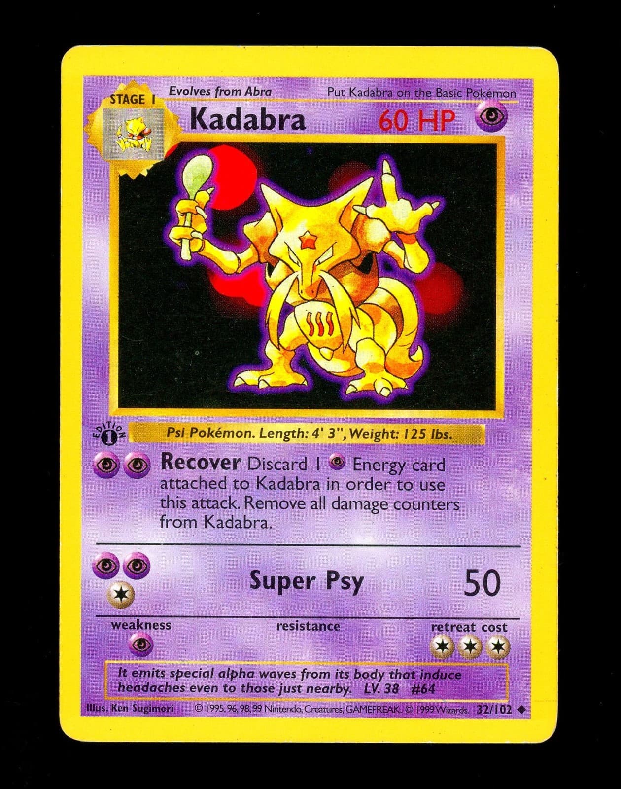 Kadabra 1999 pokemon_tcg