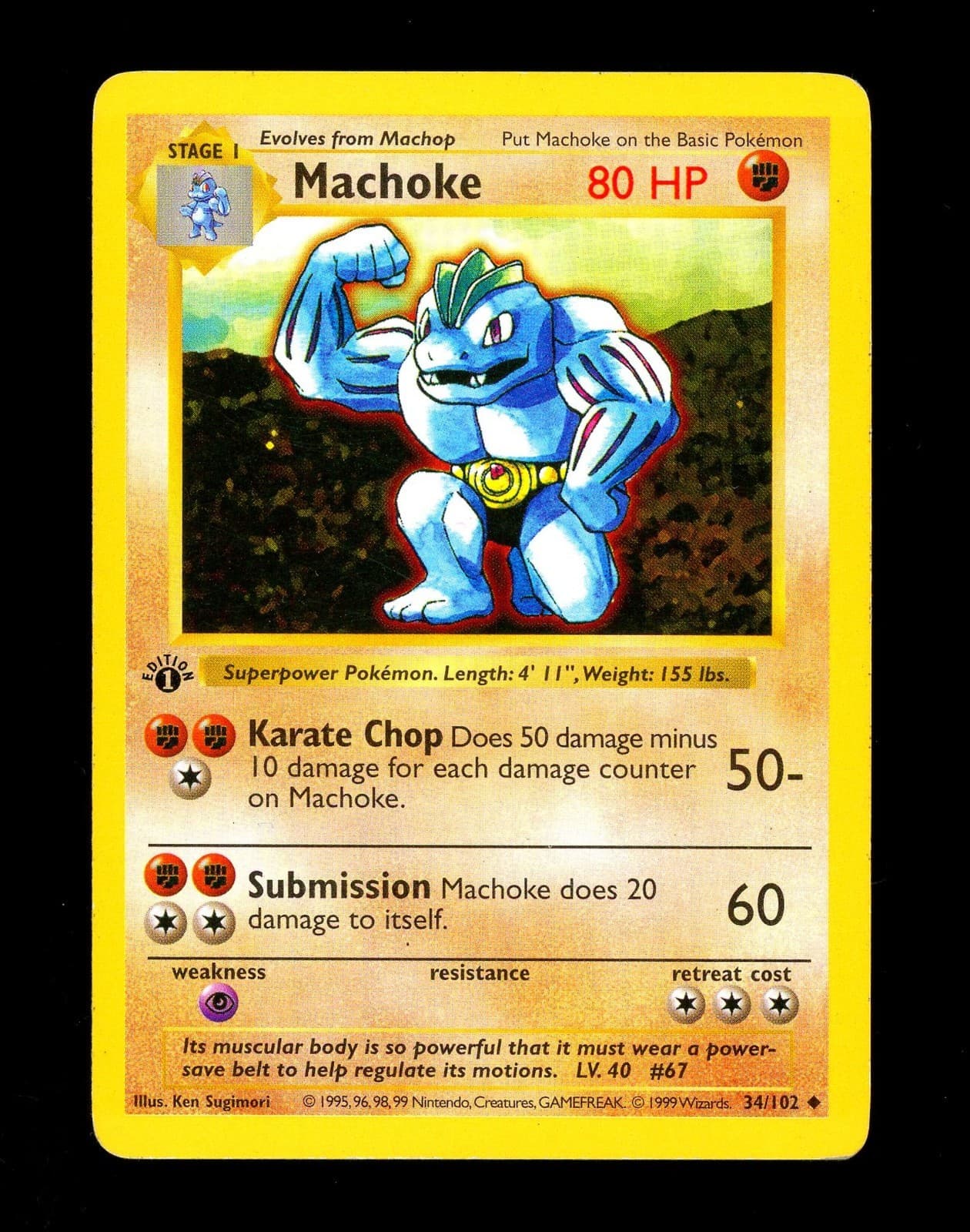 Machoke 1999 pokemon_tcg