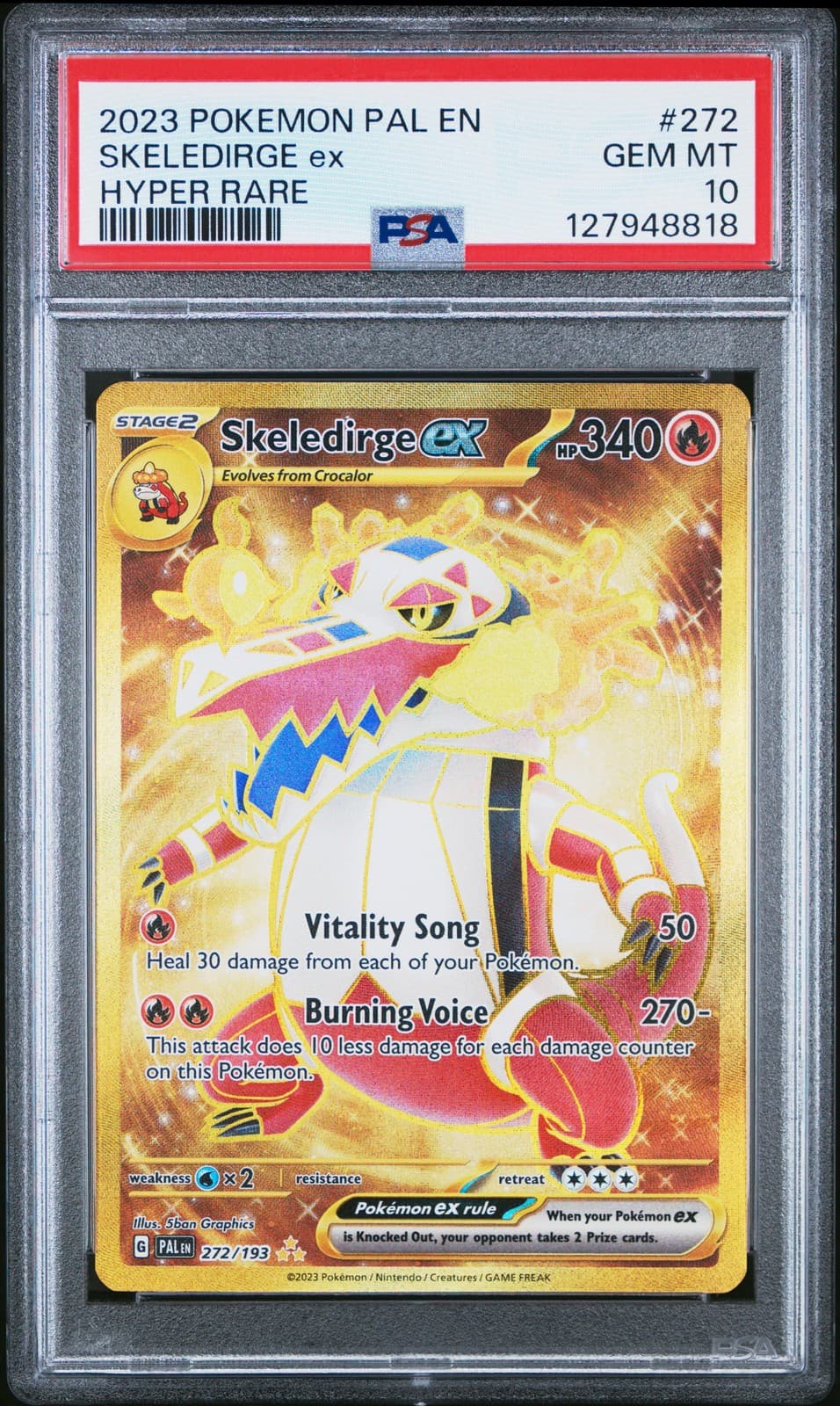 Skeledirge trading card