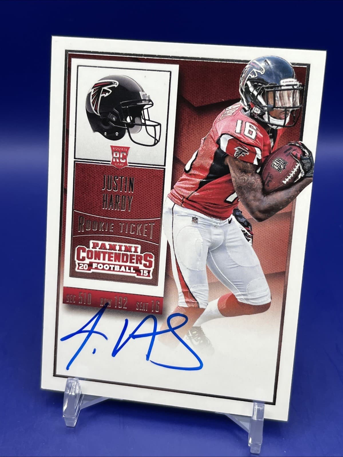 Justin Hardy trading card