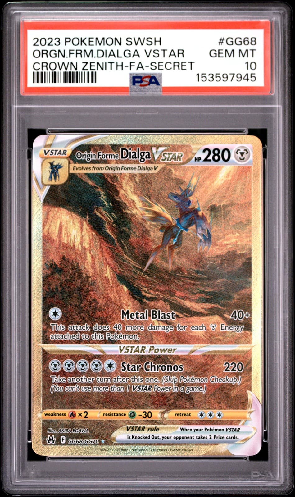 Origin Forme Dialga VSTAR trading card