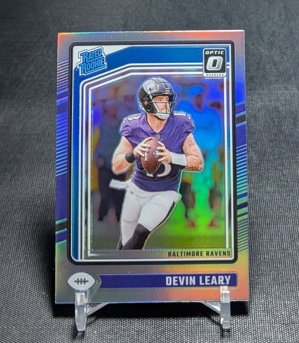 Devin Leary trading card