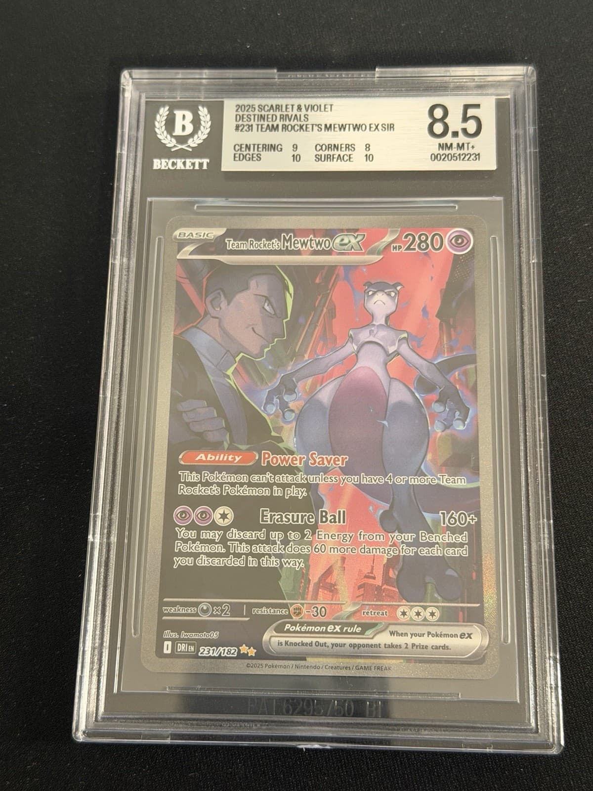 Team Rocket's Mewtwo EX trading card