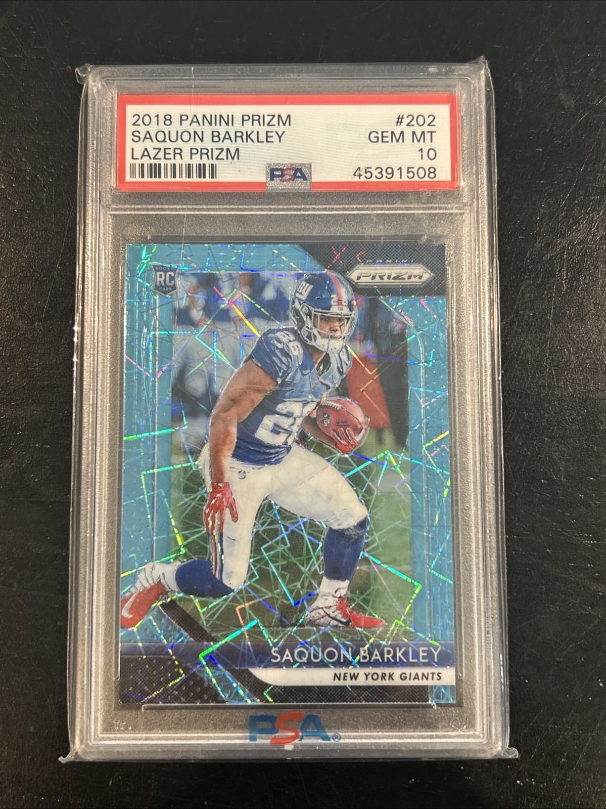 Saquon Barkley trading card