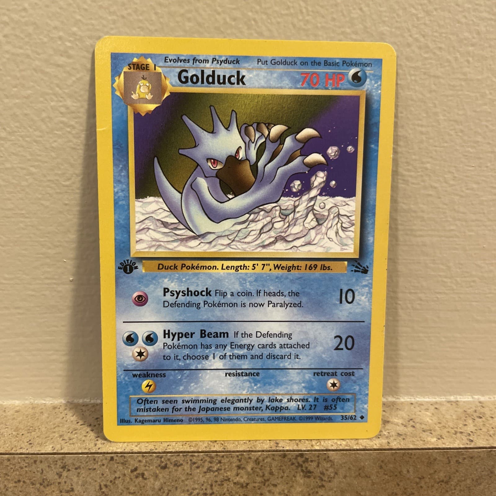 Golduck 1999 Pokemon Fossil