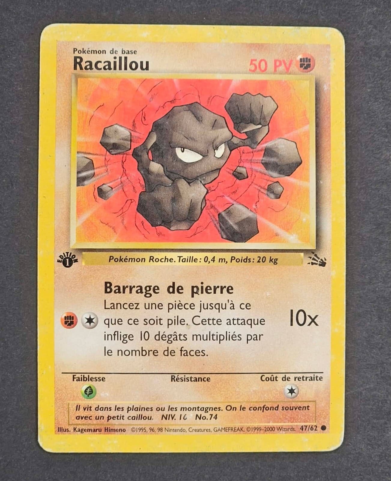 Geodude 1999 Pokemon Fossil