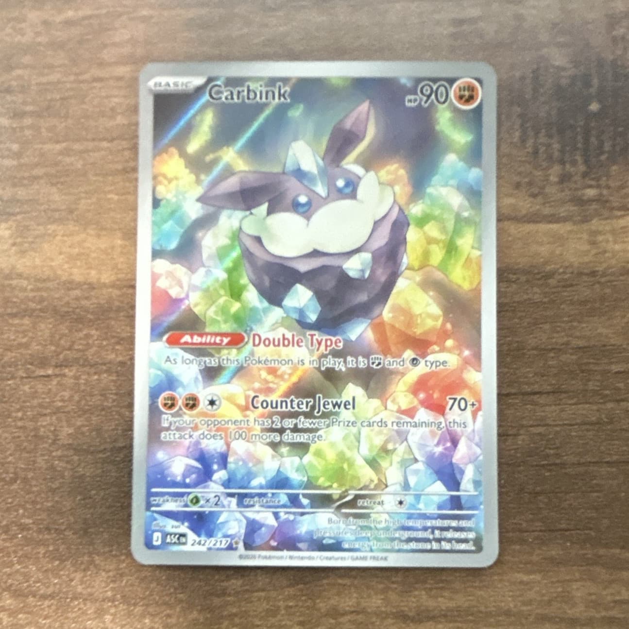 Carbink trading card