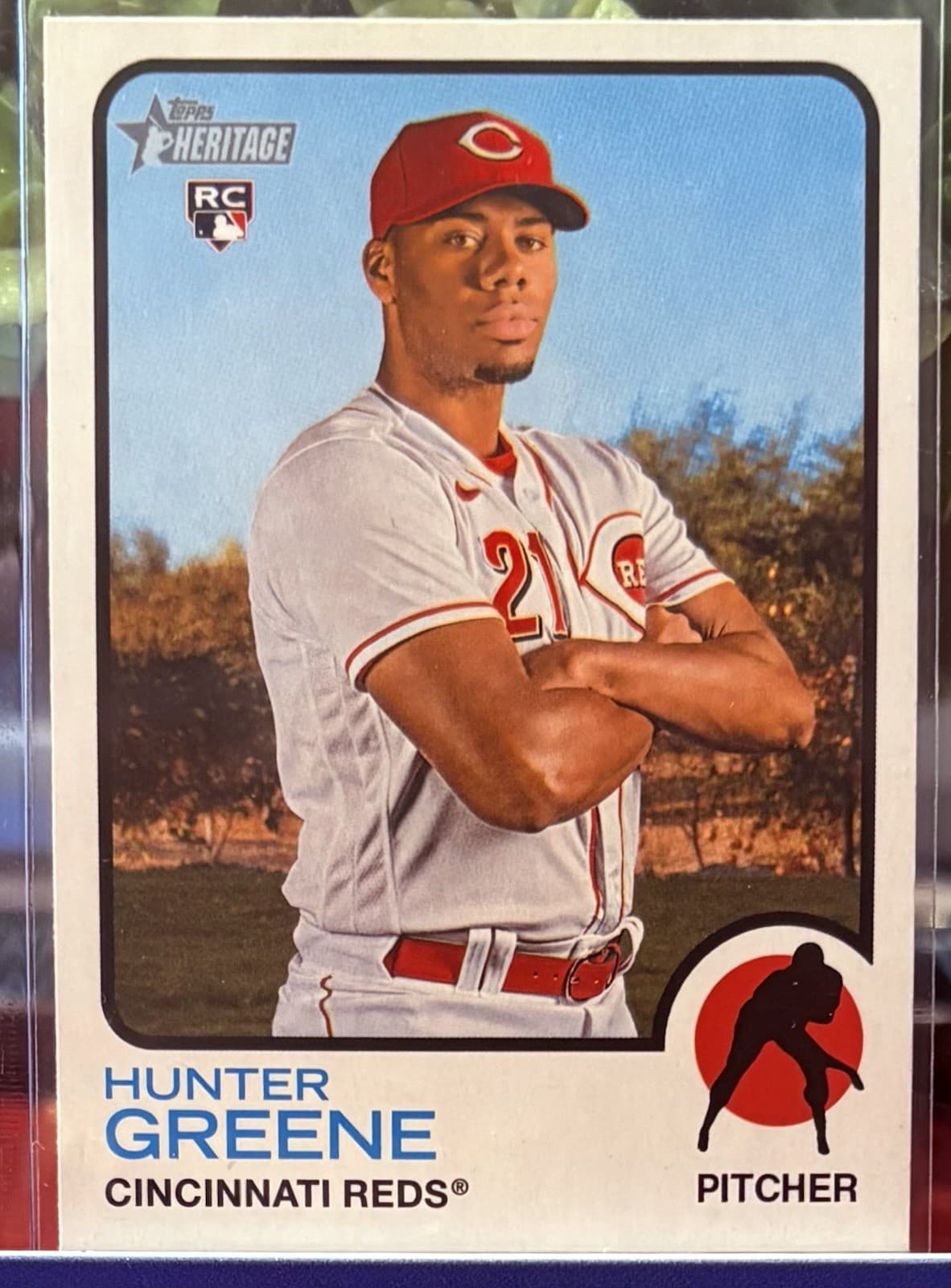 Hunter Greene trading card