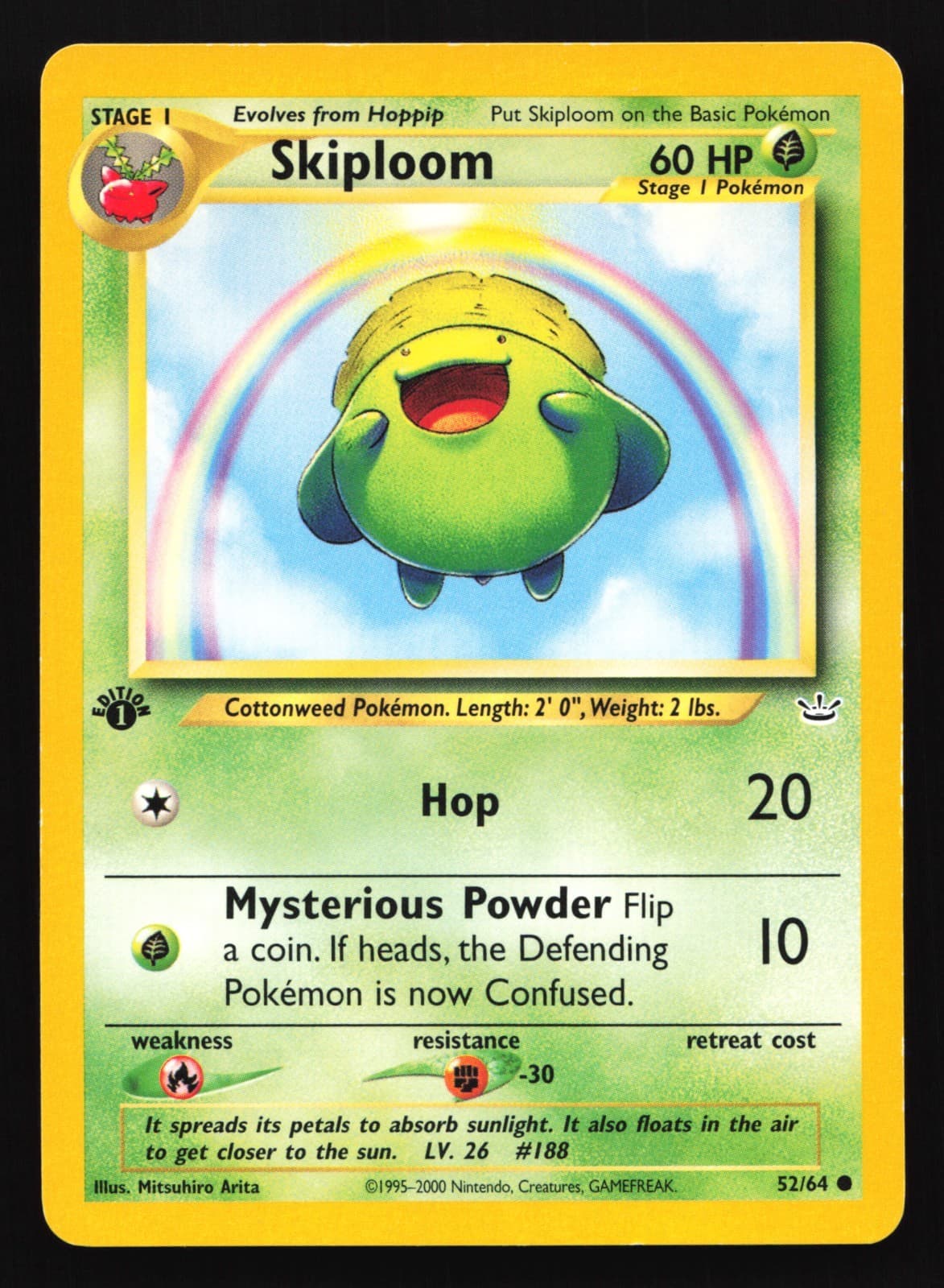 Skiploom 2001 Pokemon Neo Revelation 1st Edition